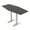 Asian Night w/Silver Base, variant on Hexagon Bistro Height Meeting Table T-Shaped Metal Base 34x70 Bar Table