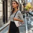 thumbnail image 3 of Kuiaobaty Giraffe Rose Print Shoulder Purse for Women Cute Vegan Leather Underarm Sling Bag with Zipper Closure Durable Small Hobo Purse Tote for Travel & Work Pink, 3 of 7