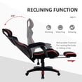 thumbnail image 4 of Ergonomic Racing Gaming Chair - Red & Black Mesh Computer Chair with Footrest, Adjustable Height, 25.5" Swivel Office Chair for Home & Gaming, 4 of 7