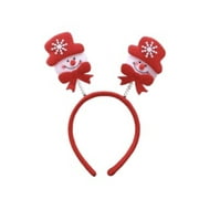 Girls Holiday Bouncy Headbands | Seasonal Boppy Headband with Spring |Christmas Stocking Stuffer I Party Favor Headband (Snowman)