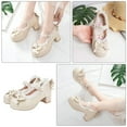thumbnail image 5 of NUOLUX Shoes Mary Janes Lolita Heels Platform Kawaii Bow Pink Cosplay Bownot Chunky Ankle Strap Lace Block, 5 of 6