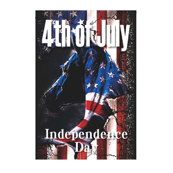 Décorations du 4 Juillet Extérieur Double Face Drapeau de Jardin USA 12 Po x 18 Po Polyester avec Manche Trou de Montage