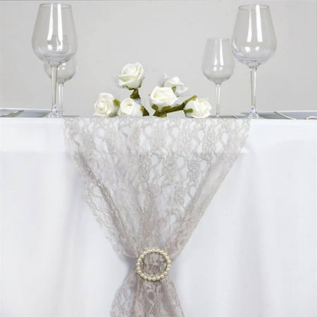 - Efavormart Floral Lace Premium Table Top Runner For Weddings Birthday Party Banquets Decor Fit Rectangle and Round Table