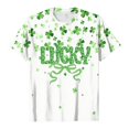 thumbnail image 6 of Aayomet Women St Patricks Day Round Neck Short Sleeve Shirt Irish Graphic Tops (Light Green, XL), 6 of 6