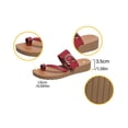 thumbnail image 5 of hlysgo Womens Flat Sandals with Arch Support Adjustable Straps Comfortable Summer Walking Casual Flip Flops Red 9, 5 of 6