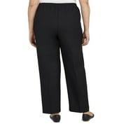 Alfred Dunner Womens Plus Size Solid Elastic Waist Pants