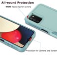 thumbnail image 2 of For Samsung Galaxy A03S Case, 2 in 1 PC Phone Case for Galaxy A03S 6.5" 2022 Case, Rubber & Rugged Shockproof Full Body Protection Case Cover-Black, 2 of 8