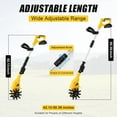thumbnail image 5 of DENEST 20V Cordless Tiller Cultivator, Electric Garden Tiller 250 RPM 3.9" Tilling Width, 6.7" Depth, with 2000mAh Battery, Height Adjustable, 5 of 9