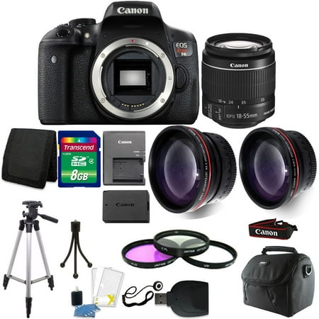 Canon EOS Rebel T6 DSLR Camera + EF-S 18-55mm IS II Lens Kit + Top Accessory