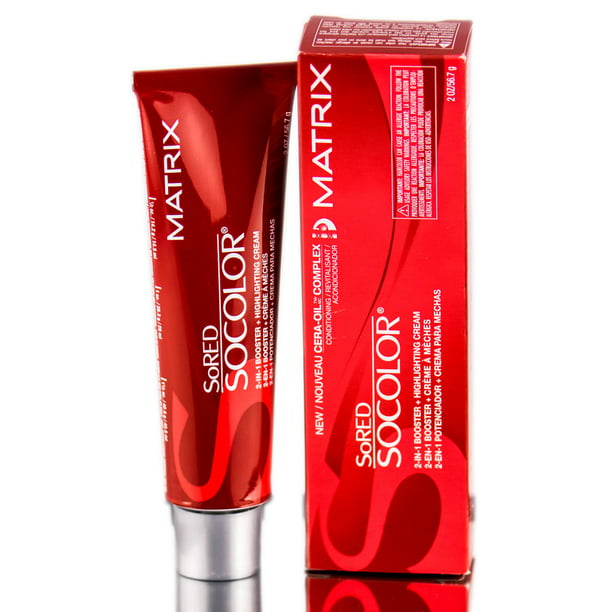 Matrix SoRed SoColor 2-in-1 Booster Highlighting Cream - RV Red Violet -  Pack of 1 with Sleek Comb 