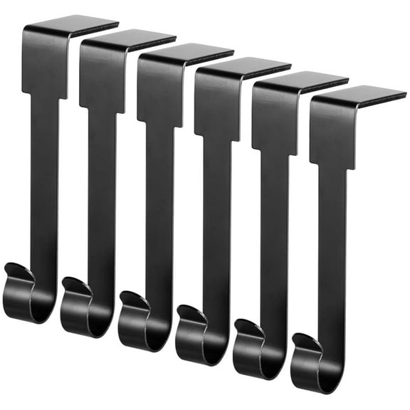 Christmas Stocking Holder 6 Pieces Xmas Stockings Fireplace Hooks Black Mantel Stocking Clips Topboutique Christmas Ornament Hooks for Christmas Decoration