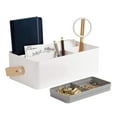 thumbnail image 6 of U Brands White Plastic and Wood Desk Caddy, Multi-Compartment, 5387U, 6 of 6