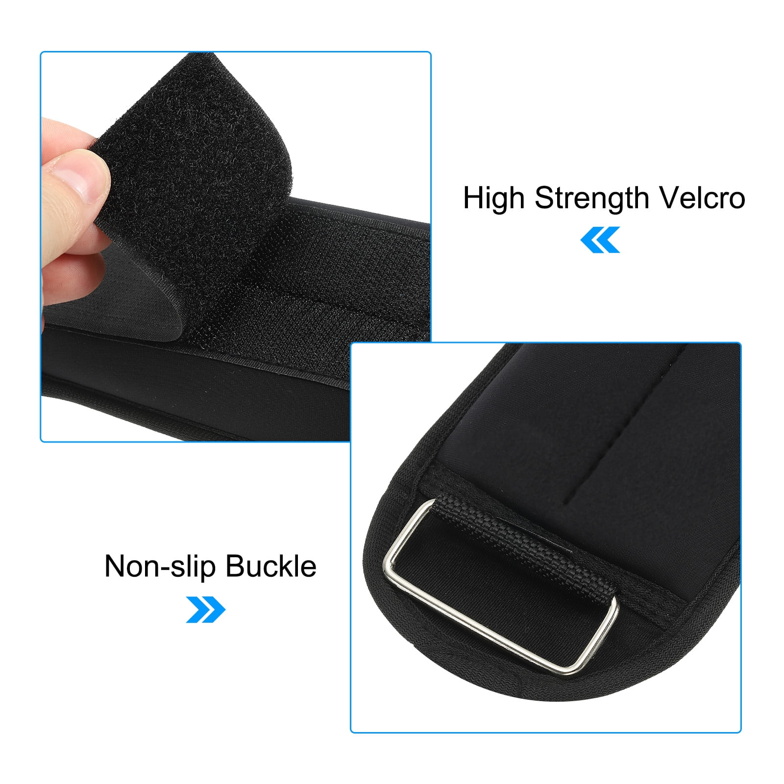 Uxcell Ankle Weights Leg Weight Straps Adjustable 1lbs Ankle Weight Sets Black