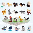 thumbnail image 2 of Mini bloques de construcción 3D, modelo de diamante con forma de animal, microladrillos, perro, gato, pájaro, alce, lobo, panda, guacamayo, juguetes para niños, regalos de cumpleaños, 2 of 5