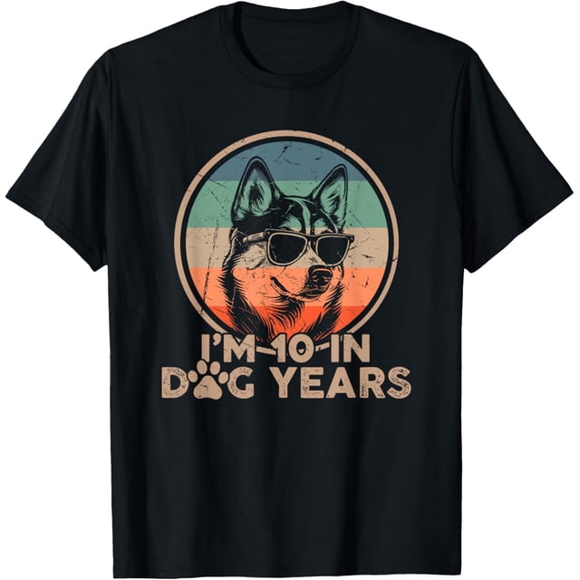 Husky Im - Camiseta divertida para perros de 10 pulgadas, 70 cumpleaños, 70 años