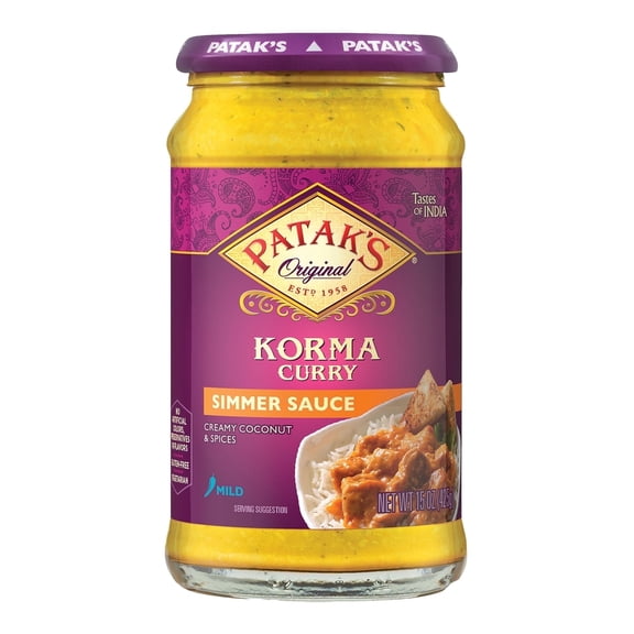 Patak's Korma Curry Simmer Sauce 15 oz  Pack of 3