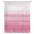 thumbnail image 2 of Pink White Ombre Sheer Curtains 84 Inches Long, Romantic Funny Abstract Striped Lines Light Filering Curtains, Breathable Simi Curtain Privacy Drapes for Living Room Bedroom Window Treatment, 2 of 9