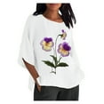 thumbnail image 1 of Birdeem Blouses pour Femmes Alzheimer Mode Décontractée Manches 3/4 Imprimé Coton Ample Blouse Haut, 1 of 1