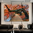 thumbnail image 3 of Large Framed Tree Wall Art Tree in the Fall Wall Decor Scenery Painting for Livingroom Bedroom Decoration Framed Painting Ready to Hang, 3 of 7