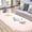 Pink, variant on Oval Fluffy Rug Carpets, Modern Plush Shaggy Area Rug for Kids Bedroom Home Decor Mats, 31.49x64.96 inch, Purple