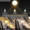 thumbnail image 3 of Improved LED Rechargeable Motion Sensor Light Indoor, Bright & Long-Lasting , Stick- Motion Sensor Puck Night Lights for Closet, Cabinet, Kitchen, Hallway, Stairs - Cool 2Pack, 3 of 6