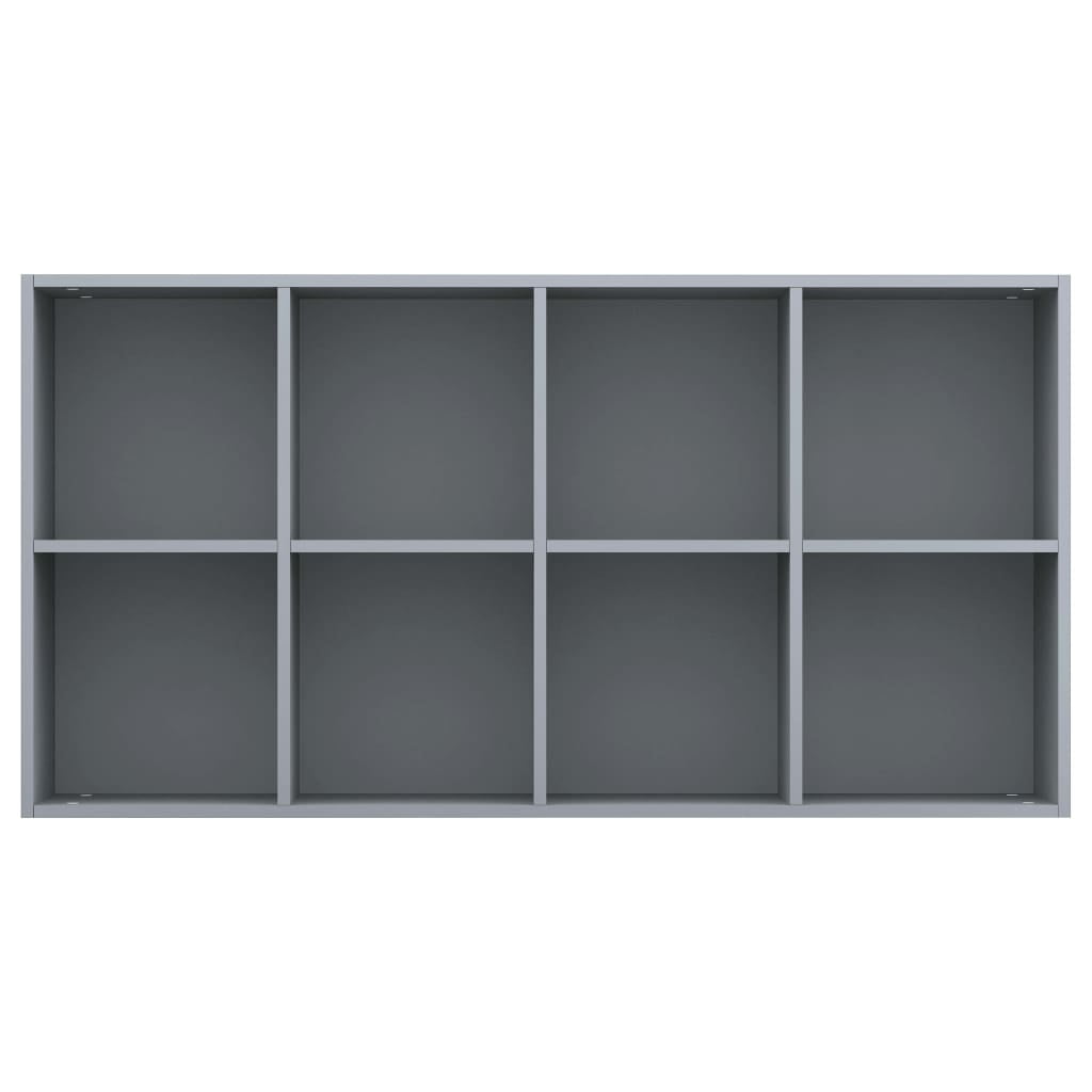 Kepooman 26" Two Rows & Four Layers Sideboard Bookcade for Living Room Bedroom, Dark Grey