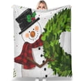 thumbnail image 1 of Manta de franela de Navidad y Año Nuevo de 50 x 40 pulgadas para sofá o dormitorio, manta suave, 1 of 8