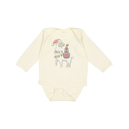 

Inktastic Christmas Llama Gift Baby Boy or Baby Girl Long Sleeve Bodysuit