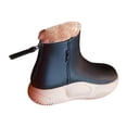 thumbnail image 3 of Botas de nieve de invierno para mujer Botas cortas antideslizantes Botines resistentes al agua Cremallera Negro Zulema botas de nieve, 3 of 8