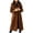 Brown(Trending), variant on Elegant Long Wool Coat for Women Classic Straight Silhouette Notched Collar Thermal Insulation Pea Coat,M,Khaki