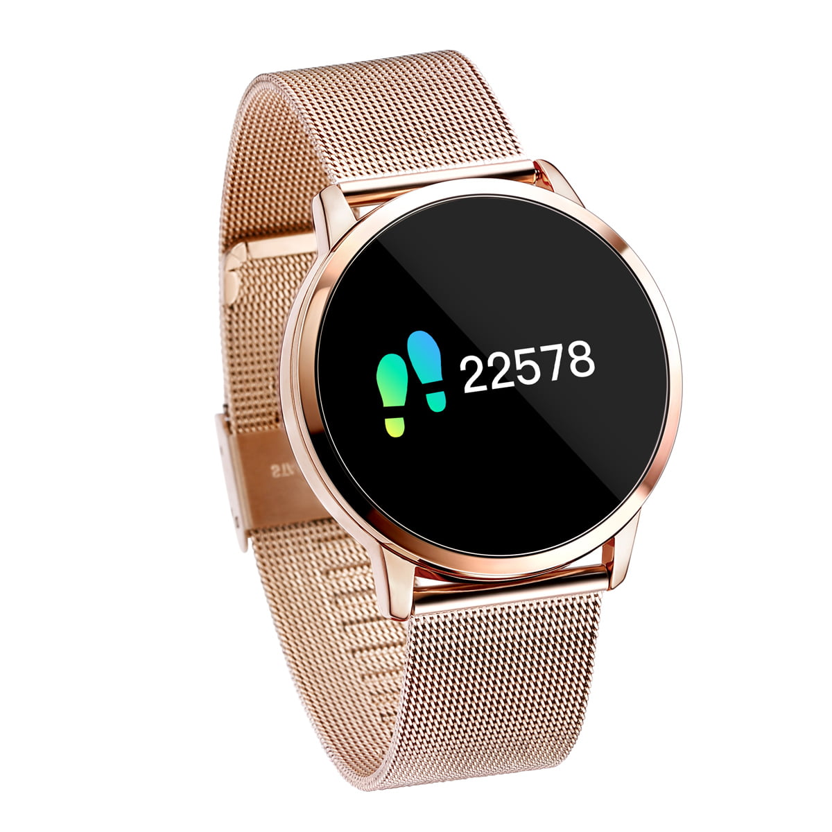 Diggro - Diggro Q8 Milanese Metal Smart Watch OLED Color Screen Heart ...