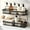 Black - 2 Pack, variant on 2/3 Pack No Drill Stainless Steel Shower Caddy, Adhesive Wall Storage Shelf with 5 Hooks