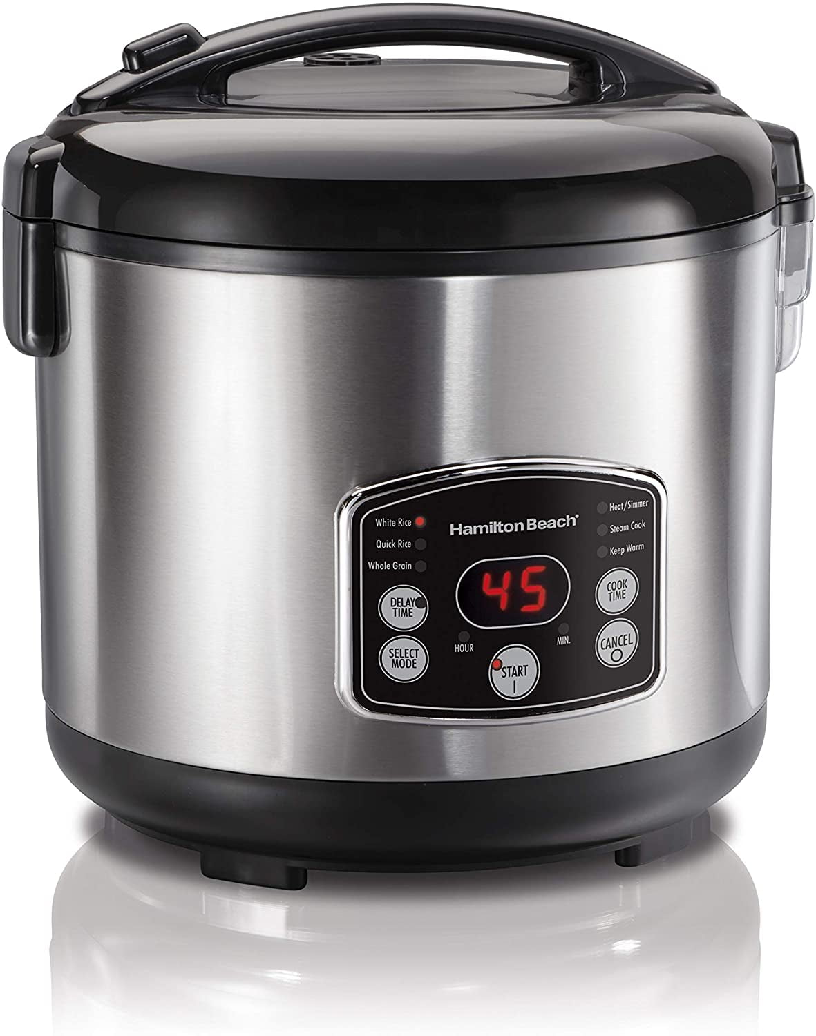Hamilton Beach Digital Simplicity Rice Cooker And Steamer 4 20 Cups COOKED 37541 Walmart
