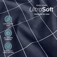 thumbnail image 3 of Bare Home Luxury 1800 Collection Fitted Sheet, Ultra-Soft, Deep Pocket, Twin, Grid - Midnight/White, 3 of 6