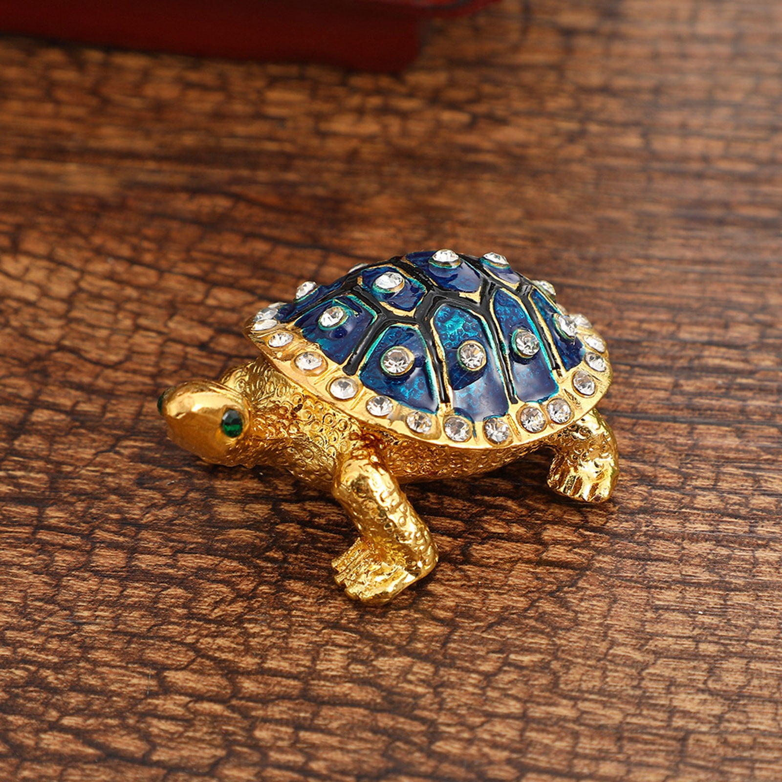 Qaailabf Tortoise-Shaped Jewelry Box, Light Retro Style