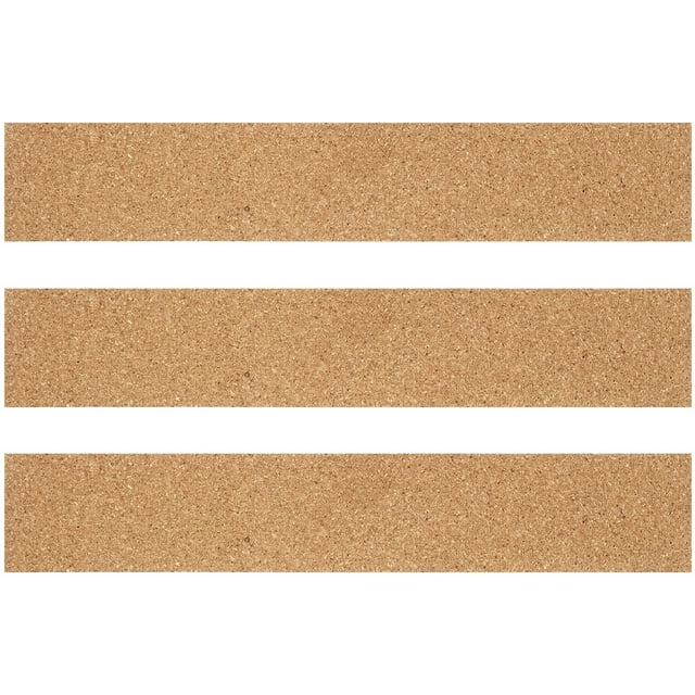 Miangastore Bandes de Liège pour Murs Brun 3 Pcs 11.8x2x0.5 Po