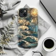 thumbnail image 5 of Ocean Wave Stained Glass Art Phone Case – Dual Layer Shockproof Cover for iPhone 16 15 14 13 12 11 Pro Max, 5 of 6
