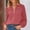 Watermelon Red, variant on Womens Long Sleeve Shirts V Neck Tunic Solid Soft Breathable Spring Fall Top Casual Lace Patchwork Blouses Tops Solid Soft Breathable Spring Fall Top