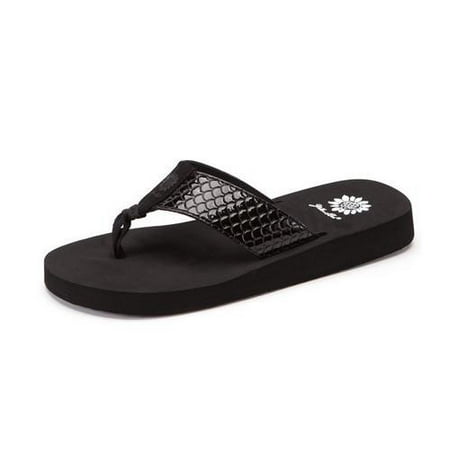 

Yellow Box Women s Sammi Flip Flop Sandals Black 7.5