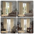 thumbnail image 7 of Blackout Curtains for Bedroom, Thermal Insulated Blackout Curtain 2 Panels 42x84 inch, Black Drapes with Grommets, Noise Reducing Energy Saving & Wrinkle-Free Drapes for Living Room,Beige, 7 of 7