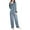 Grey, variant on Dyfzdhu Womens Pajama Sets Long Sleeve Like Silk Pajamas Two Piece