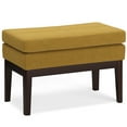 thumbnail image 1 of SIMPLIHOME Carlson Small Ottoman Bench, 27 inch, Marigold, 1 of 8