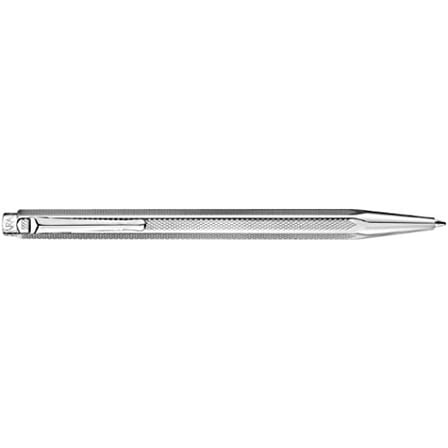 Caran D' Ache Retro Ecridor Rhodium Ballpoint Pen, Silver, Large Engraving Space (0890.497)