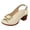 Beige, variant on Rokment Metallic Gold Buckles Platform High Heels Dressy Sandals for Women Ladies Trendy Casual Leather Open Toe Chunky Block Heeled Slingback Dress Summer Shoes Beige Size 6.5