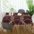 thumbnail image 3 of Yayeee Tablecloths 54" x 54" Rectangle Wrinkle Resistant Party Table Cover, Gold Abstract Pattern, 3 of 8