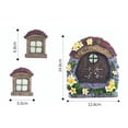 thumbnail image 3 of Ventanas De Puerta De Hadas Escultura de jardín de arte luminoso, colgantes de cabaña de hadas pintados a mano, decoración colgante para el hogar Likrtyny Libre de BPA, 3 of 7