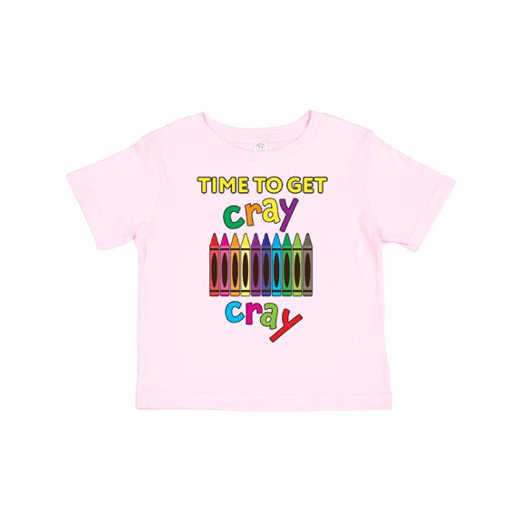 Inktastic Time to Get Cray Cray Crayons Humor Boys or Girls Toddler T-Shirt