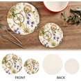 thumbnail image 4 of SKYSONIC Watercolor Clockwork Pot Holders Trivets, 2 Pcs Heat Resistant Trivets, Summer Purple Floral Cotton Thread Weave Mats for Hot Pads Pans Pot Bowl Teapot for Kitchen Decor, 4 of 7