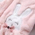 thumbnail image 5 of XXWXYD Baby Girls Hooded Thick Fleece Jacket Long Sleeve Zipper Puffy Cartoon Outwear Winter Warm Windproof Coat, Soft Comfortable for Toddler with B𝖾ar Ears, 5 of 9