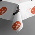 thumbnail image 5 of White Halloween Pumpkins and Bats Square Tablecloth,Waterproof Square Table Cover,Wipeable Spillproof Washable Table Cover for Home Kitchen Party Decor 42"X42"(107x107cm), 5 of 6